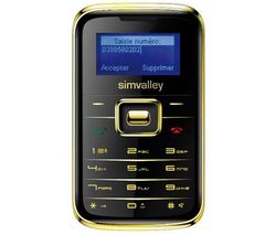 SIMVALLEY Pico Inox RX-180 - zlatý  + Univerzálna nabíjačka Multi-zásuvka - Swiss charger V2 Light