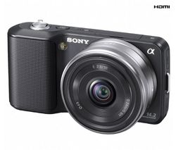 SONY Alpha  NEX-3A čierny + objektív 16 mm + Ruksak Expert Shot Digital - čierny/oranžový  + Pamäťová karta SDHC 16 GB