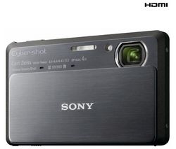 SONY Cyber-shot   DSC-TX9 - Digital camera - compact - 12.2 Mpix - optical zoom: 4 x - supported memory: MS Duo, SD, MS PRO Duo, SDXC, MS PRO Duo Mark2, SDHC, MS PRO-HG Duo - dark grey + Púzdro Pix Compact + Pamäťová karta SDHC 16 GB + Batéria lithiu