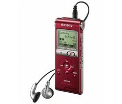 SONY Diktafón ICD-UX300R - červený + Slúchadlá Fontopia MDR-E10LP/H - Šedé