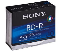 SONY Disk Blu-ray BD-R 10BNR25BPS 25 GB (balenie 10 ks)