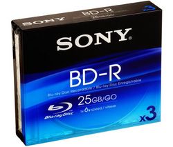 SONY Disk Blu-ray BD-R BNR25B 25 GB (3 ks)