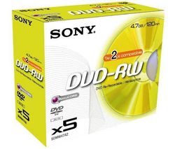 SONY DVD-RW 4,7 GB (5 kusov)