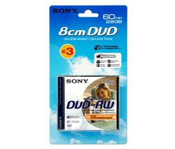 SONY DVD-RW 60 min DL 2,8 GB (sada 3 ks)