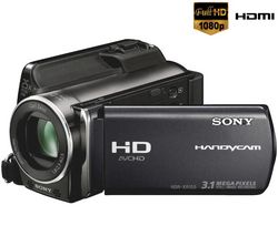 SONY HD videokamera HDR-XR155 + Brašna + Batéria lithium NP-FV70 + Pamäťová karta SDHC Ultra II 4 GB + Câble HDMi mâle/mini mâle plaqué or (1,5m) + Ľahký statív Trepix