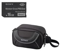 SONY Pamäťová karta Memory Stick PRO Duo 16 GB Mark2 + adaptér + púzdro na videokameru