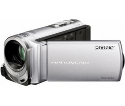 SONY Videokamera DCR-SX34 strieborná  + Brašna + Batéria lithium NP-FV70 + Pamäťová karta SDHC Ultra II 4 GB