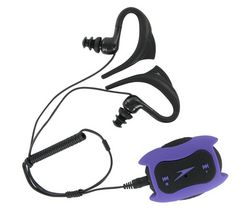 SPEEDO MP3 prehrávač Speedo Aquabeat 2 GB fialový  + Páska na rukáv pre prehrávač MP3 Aquabeat