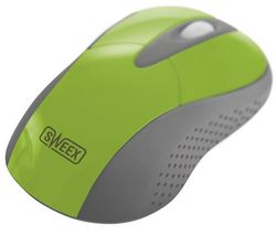 SWEEX Bezdrôtová myš Wireless Mouse MI425 - Green Lime + Hub 4 porty USB 2.0