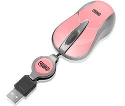 SWEEX Myš Mini Optical Mouse MI056 - Pink Pitaya + Hub 4 porty USB 2.0 + Zásobník 100 navlhčených utierok