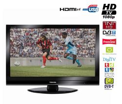 TOSHIBA LCD televízor 37RV733F + Stolík TV Esse - červený