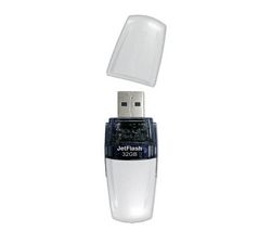TRANSCEND Kľúč USB JetFlash V20 32 GB - čierna & biela
