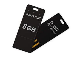 TRANSCEND USB kľúč 8 GB T3 USB 2.0 - čierny + Hub 7 portov USB 2.0
