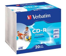 VERBATIM CD-R na tlac 700 MB (20 kusov)