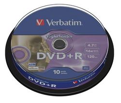 VERBATIM DVD+R LightScribe 4,7 GB (balenie 10 ks)