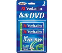 VERBATIM DVD-RW 8cm 30min./1.4Gb (balenie 3 ks)