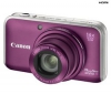 CANON PowerShot  SX210 IS fialový + Kompaktné kožené puzdro Pix 11 x 3,5 x 8 cm + Pamäťová karta SDHC 16 GB