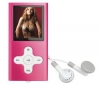 MP3 prehrávač MP206 Radio 4 GB - ružový + USB nabíjačka - biela  + Slúchadlá Gelly čierne + Rozdvojka zásuvky jack 3.5mm