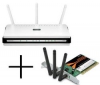 D-LINK Router WiFi DIR-655 switch 4 porty + Karta PCI WiFi Rangebooster N650 Draft 802.11n DWA-547 + Kábel RJ-45 samec / samec - 10 m, biely (CNP5WS0aed10M)