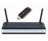 Sada DKT 400: router WiFi DIR-615 + adaptér USB WiFi DWA-140 + Hub USB Plus 4 Porty USB 2.0 Mac/PC - hnedý