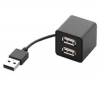 ELECOM Hub USB 2.0 kocka 4 porty - pasívny - čierny