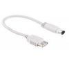 HAMA Adapter/Converter, 6-pin Mini DIN Male Plug-USB Type A-Connector, Grey
