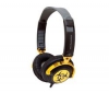 Zatvorené slúchadlá EarPollution NervePipe - Hazard / BlackGold + Adaptér Jack samica stereo 3,52 mm kovový/Jack samec stereo 6,35 mm kovový - Pozlátený