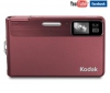 KODAK EasyShare  M590 - red + Kompaktné kožené puzdro Pix 11 x 3,5 x 8 cm + Pamäťová karta Micro SD HC 4 GB + adaptér SD