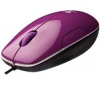 LOGITECH Myš LS1 Laser Mouse - cucoriedková + Podložka pod myš Jersey Cloth - strieborná