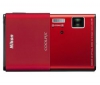 NIKON Coolpix S80 červený + Kompaktné kožené puzdro Pix 11 x 3,5 x 8 cm + Pamäťová karta SDHC 8 GB