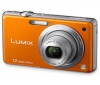 Lumix  DMC-FS10 - oranžový  + Kožené puzdro DMW-PSS03XEK - čierne