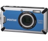 PENTAX Optio  W80 modrý + Kožené púzdro Pix - modré + Pamäťová karta SDHC 8 GB