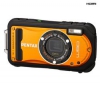 PENTAX Optio  W90 oranžový + Kompaktné kožené puzdro Pix 11 x 3,5 x 8 cm + Pamäťová karta SDHC 16 GB + Batéria D-LI88 + Čítačka kariet 1000 & 1 USB 2.0