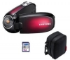 SAMSUNG Videokamera SMX-C20 - červená + puzdro CC1M+ SD karta 4 GB  + Batéria IA-BH130LB + Pamäťová karta SDHC 4 GB