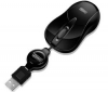 SWEEX Myš Mini Optical Mouse MI050 - Blackberry Black + Zásobník 100 navlhčených utierok + Čistiaci stlačený plyn viacpozičný 252 ml + Náplň 100 vlhkých vreckoviek