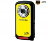 TOSHIBA HD videokamera Camileo BW10 - žltá  + Pamäťová karta SDHC 4 GB + Sieťová nabíjačka USB Black Velvet + Nabíjačka na zapaľovač USB Black Velvet