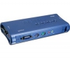 TRENDNET Sada switch KVM 4 porty PS/2 s audio TK-408K + 4 káble
