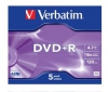 VERBATIM DVD+R 4,7GB (5 kusov)